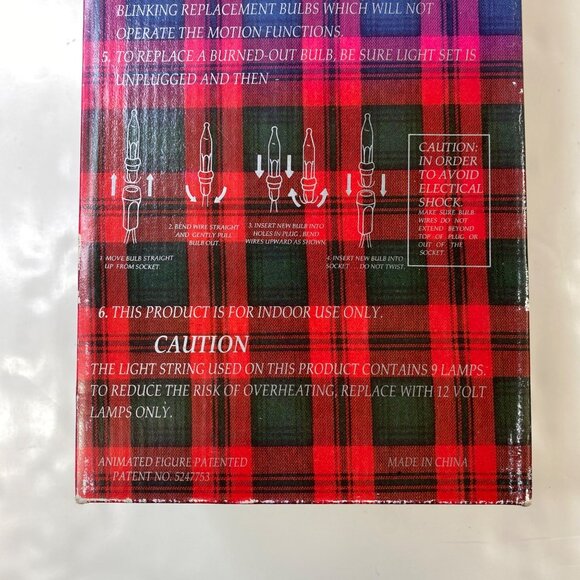 Lighted Animated Santa Figure On Ladder With Moving Arms Head Garland Decoration - Picture 11 of 13